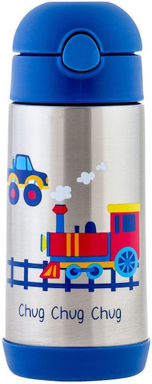 Stephen Joseph Kids Water Bottle Thermos Stainless Steel Gray 350ml