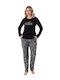 Pijamangel Winter Women's Pyjama Set Black