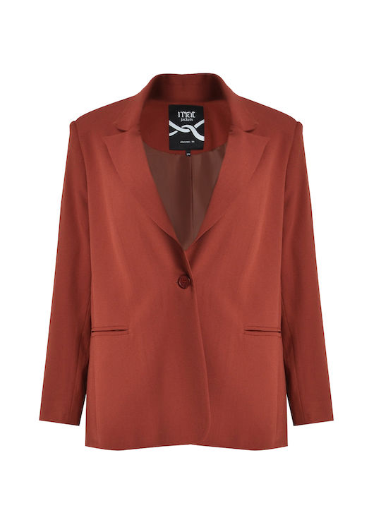 Mat Fashion Women's Blazer Monochrome 0039.4508.NETTO Dark Orange