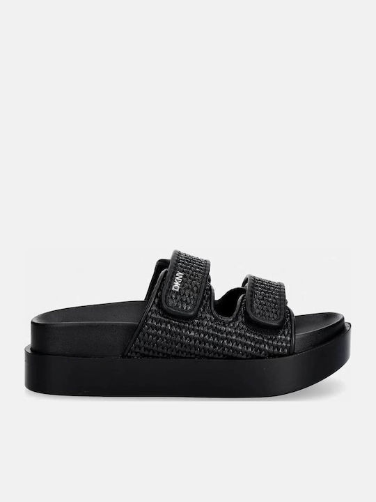 DKNY DKNY Damen Flache Schwarze Sandalen