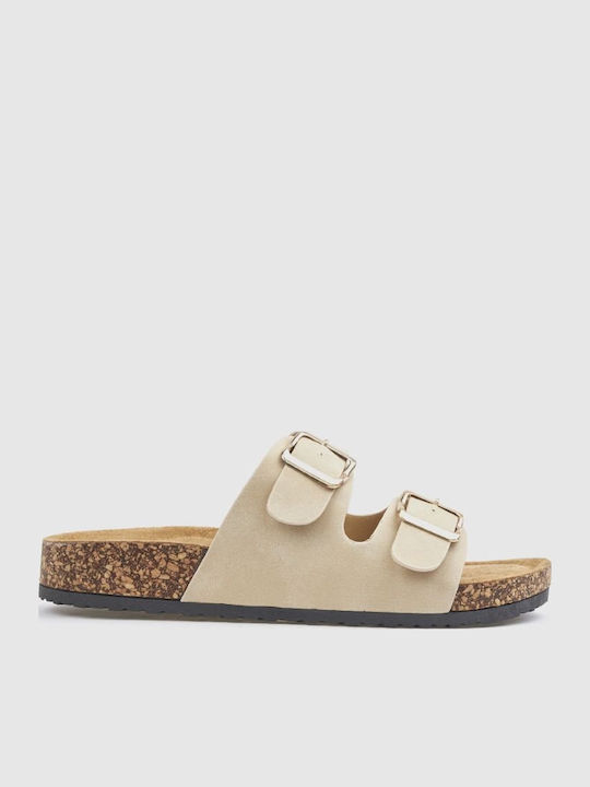 Verde Verde Damen Flache Sandalen Beige