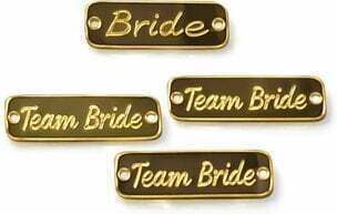 Διακοσμητικο Πλεξιγκλας Ταμπελακι Bride & Team Bride Σet 4 Temaxia Χρυσο