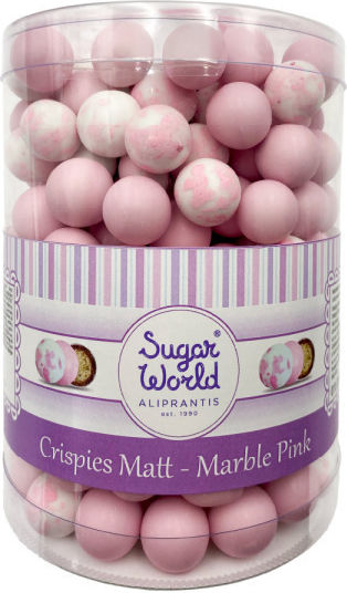 Sugarworld Crispy Κουφέτα σε Σχήμα Στρογγυλό Ροζ