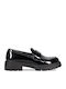 Patent Leather Women's Loafers in Black Colour