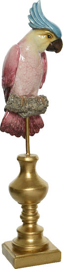 Kaemingk Decorative Bird Polyresin in Pink-Gold 31.5cm