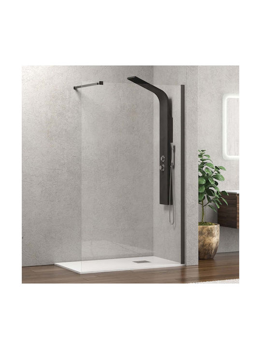 Karag Walkin 1 Feste Seite für Dusche 90x200cm Klarglas Gun Metal