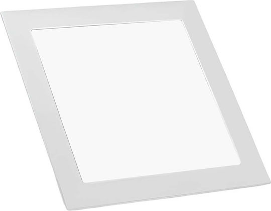 Avizar Square Led Panel 12w 16.7x16.7cm Recessed Ceiling Mount Extra Flat Design White