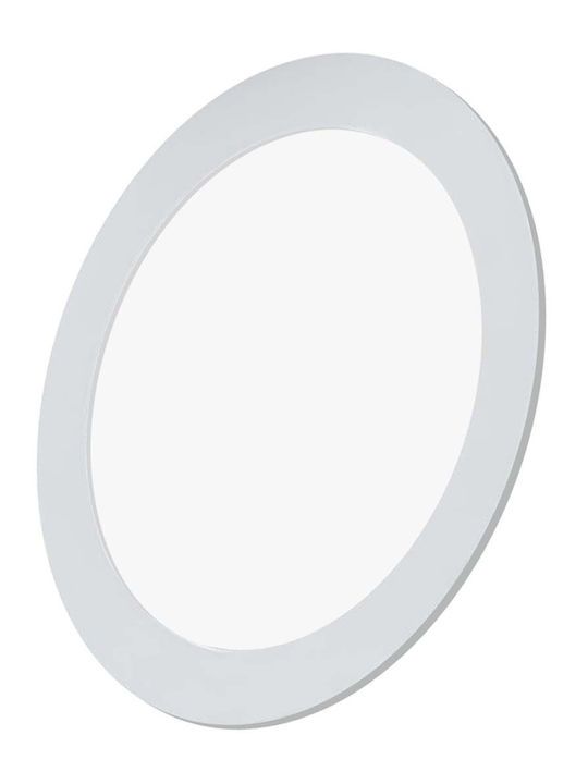 Avizar Panou LED 6W Încastrat Rotund Format 11.7cm 50000 Ore Alb
