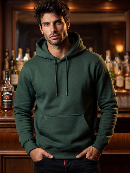 Panda Clothing Φούτερ με Κουκούλα Πράσινο