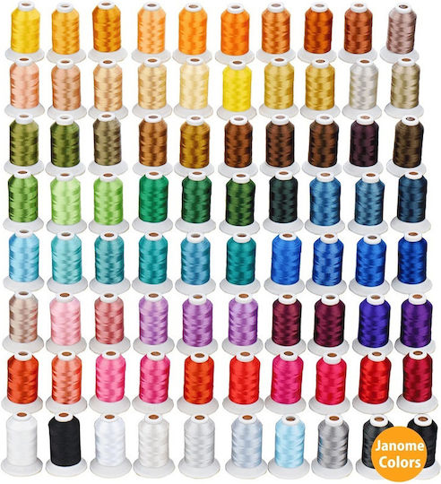 Set Fire De Broderie 80 Bobine 500 M Culori Janome