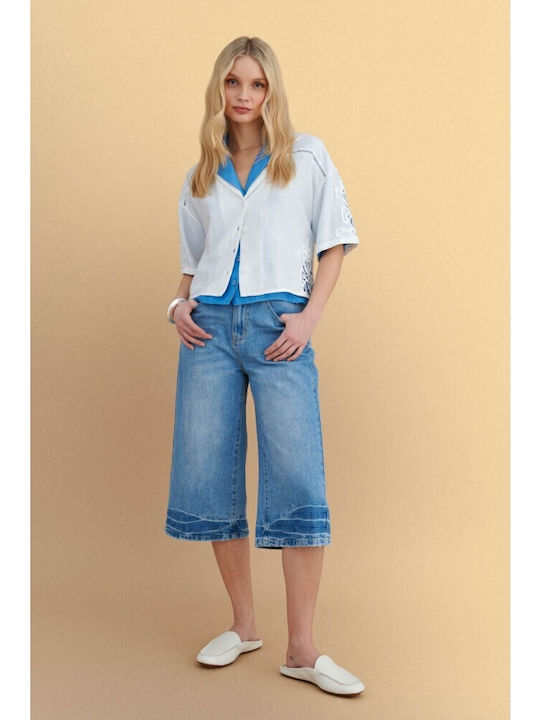 Women's Jean Bermuda Blue