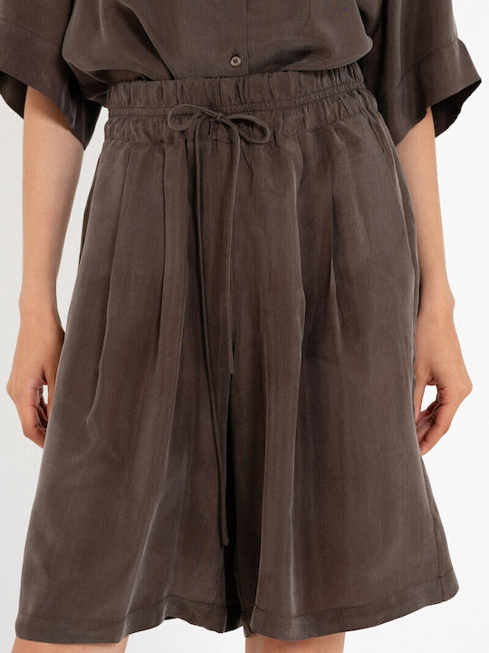 Philosophy Wear Γυναικεία Βερμούδα Brown Philosophy Wear Γυναικεία Βερμούδα Brown