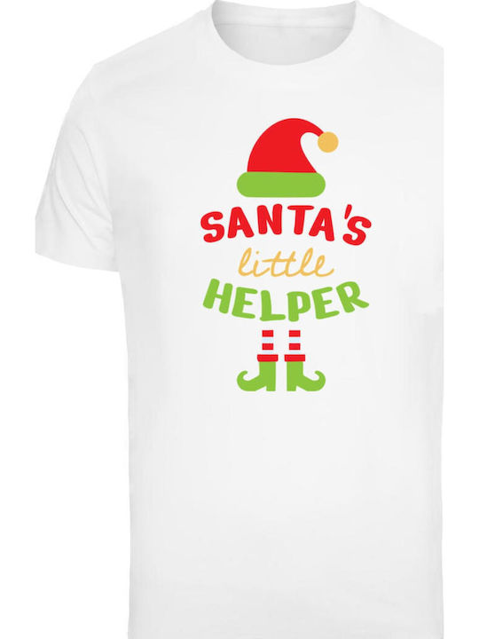 Christmas Santa´s Little Helper Tee White