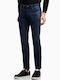 Pantaloni De Blugi Pentru Bărbați Slim Fit Albastru