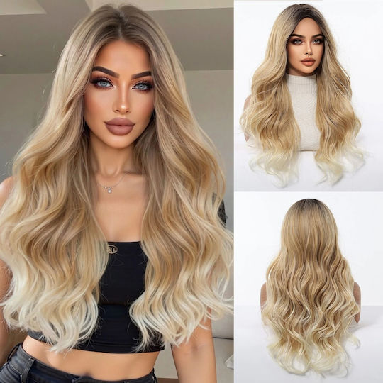 Animis Beauty Perucă cu Păr Sintetic în Nuanță Blondă 65cm