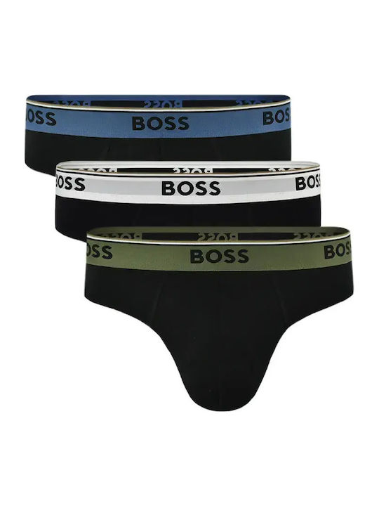 Boss Ανδρικά Σλιπ Μαύρο 3Pack