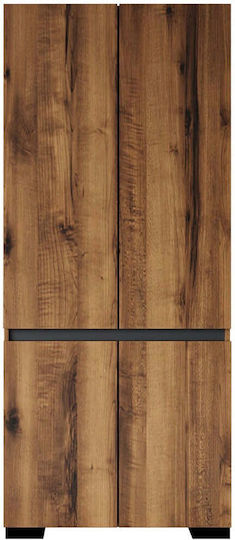 Floransa Δίφυλλη Ντουλάπα Walnut-anthracite 90x52x210cm
