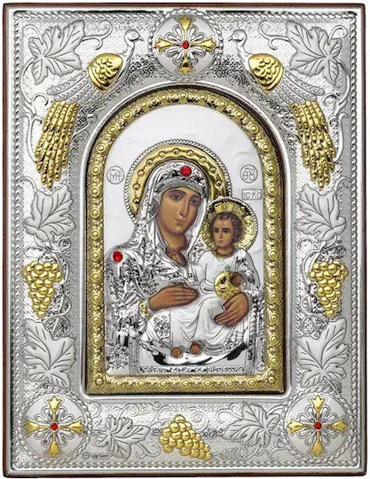 Silberne Heiligenikone Panagia Jerusalemitsa Ma/e3702bch Ma/e3702bch Silber