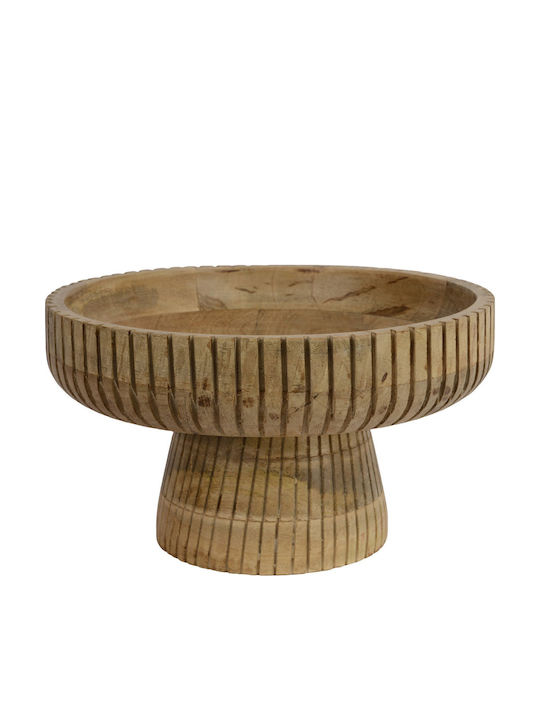 Kaemingk Διακοσμητική Πιατέλα Ξύλινη Καφέ 29x29x17εκ.