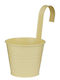 Butlers Hanging Plant Pot Metal Yellow 11x11cm