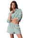 Calvin Klein Summer Cotton Women's Pyjama Shorts Green