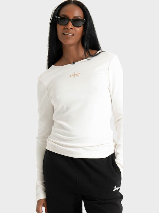 Women's Long Sleeve Blouse Off White