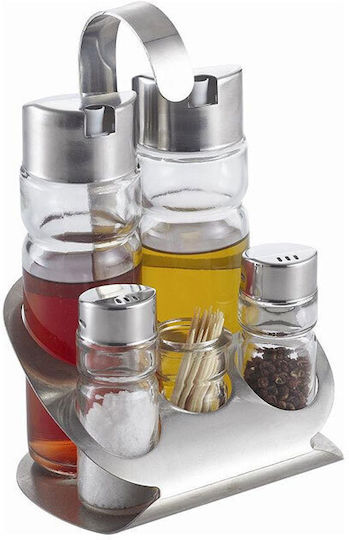 ForHome Oil & Vinegar Dispenser Set with Salt and Pepper with Flow S-2254-20970