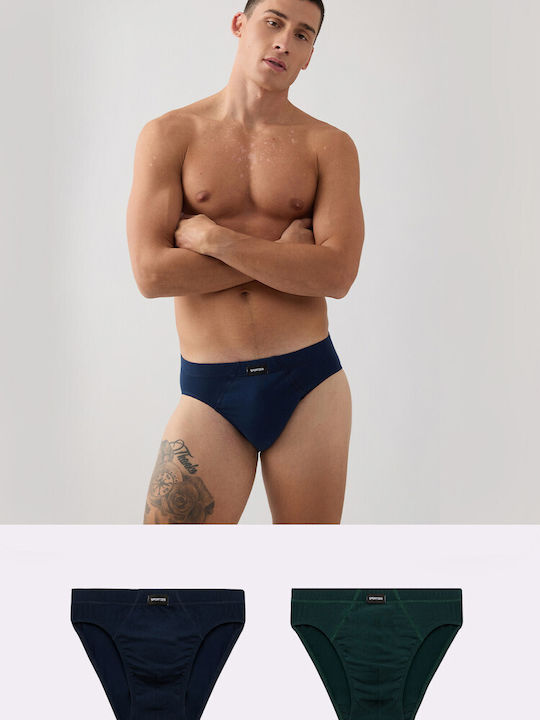 Minerva Herren Slips Navy Pine 2er Pack