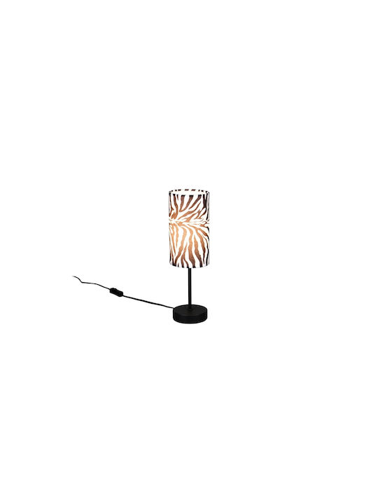 Trio Lighting Metal Table Lamp with Black Shade and Base