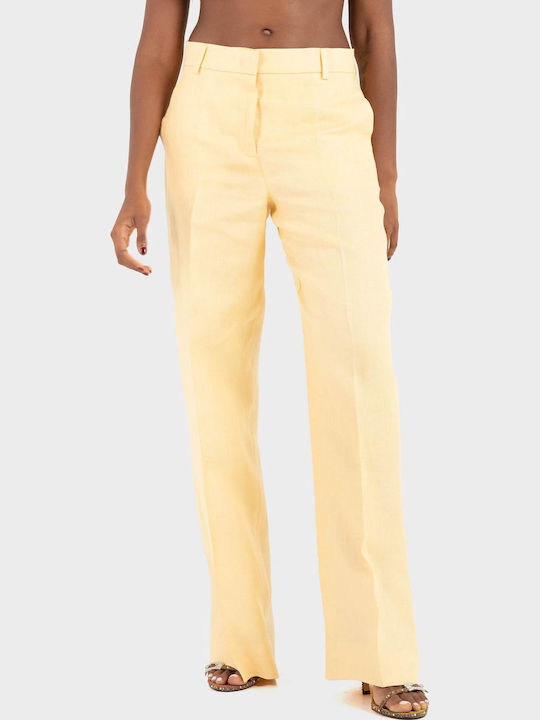 Weekend Maxmara Γυναικείο Λινό Παντελόνι Banana Weekend Maxmara Γυναικείο Λινό Παντελόνι Banana