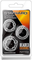 Stay Hard Beaded Cockrings Clear