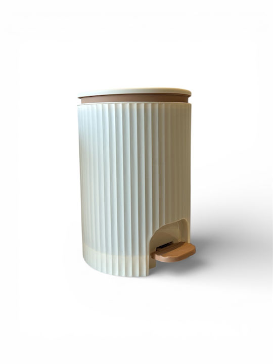 Dream House Plastic Bathroom Bin 7lt Beige