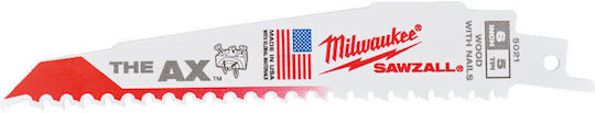 Milwaukee 48475021 Demolition Blades Heavy Duty Ax Wood Nails 150mm x 5 Tpi 5 Pieces