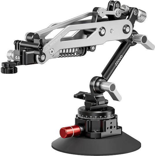Suport Auto cu Ventuză Neewer Braț Hidraulic Flexibil pentru Cameră de Acțiune și Telefon – Nato Rail Rotire 360° Compatibil cu Dji Osmo Pocket 3 Insta360 X3 X4 X5 Gopro Hero 9–13 Telefon Mobil Sarcină Maximă 500 g Aluminiu Ga022
