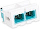 Adaptor Fo Multimode Sc Snap-in Lanmark Duplex Aqua