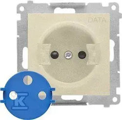 Simon 55 Data Socket Power Key Module 16 A 250 V Quick Switch Champagne Matt Tgd1cz.01/144 Simon 55 Data Socket Power Key Module 16 A 250 V Quick Switch Champagne Matt Tgd1cz.01/144