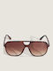 Vans Men's Sunglasses with Brown Tartaruga Frame and Brown Lens VN000T0A1RE