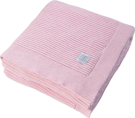 Down Town Home Gestrickte Babydecke Kinderbett Rosa 100x150cm