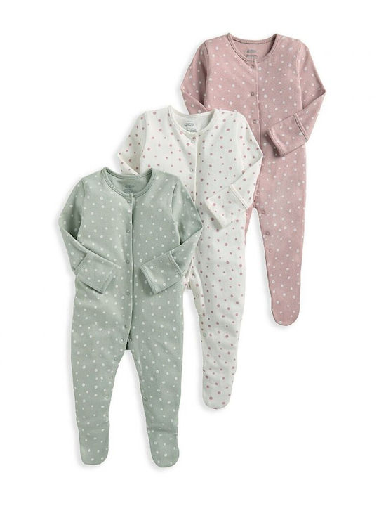 Mamas & Papas Set Baby Bodysuits Green-Vermilio...