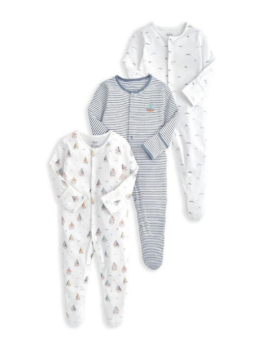 Mamas & Papas Set Baby-Strampler Weiß 3 Stück