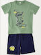 Kids Set with Shorts Summer 2 Pieces Green