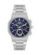 Ferro Men's Battery Watch With Silver Metal Bracelet