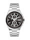 Ferro Men's Battery Watch With Silver Metal Bracelet