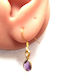 Amalfi Accessories Silver Earrings with Purple Stones