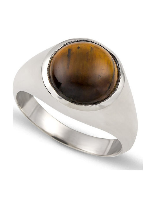 Hillas Men's Chevalier Ring with Stones Silver