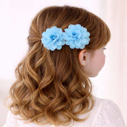 Set Of 2 Hair Clips Flower Turquoise Ember