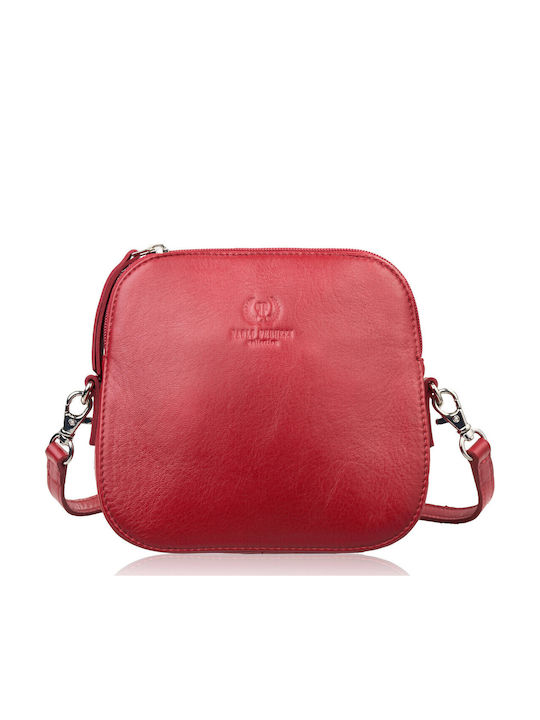 Leather Women's Shoulder Bag Red