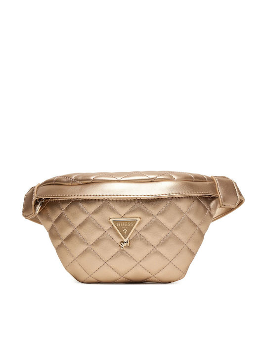 Guess Παιδικό Τσαντάκι Μέσης Χρυσό 22.5x14.5x6εκ.