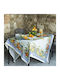 Tessitura Toscana Telerie Linen Tablecloth Sevillana Orange 170x170cm