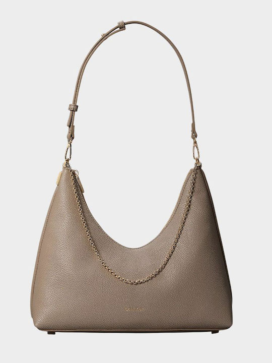 Calvin Klein Emblem Women's Shoulder Bag Brown